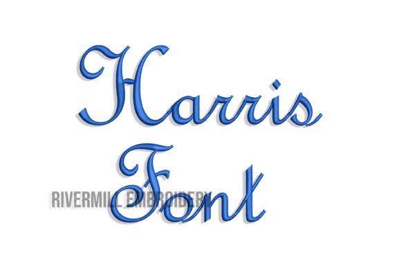 2 Harris Machine Embroidery Font