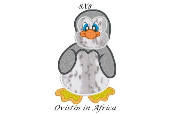 Baby Penguin Applique Embroidery