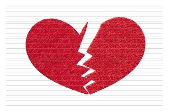 Broken Heart Embroidery