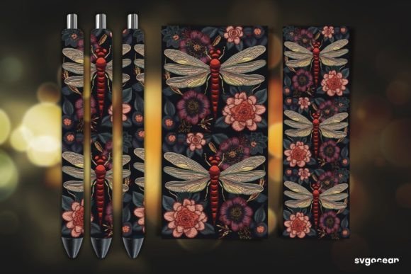 Embroidery Dragonfly Pen Sublimation