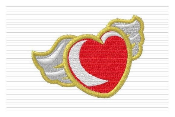Heart with Wings Embroidery