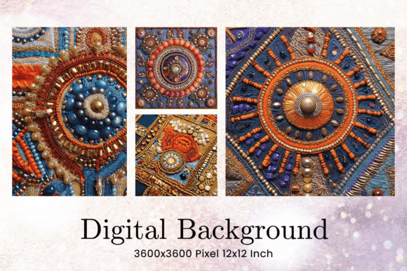 Indian Embroidery Fabric Background