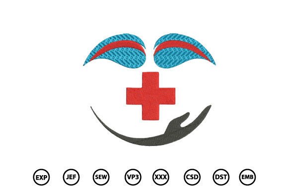 Medical Sign Embroidery Design