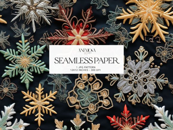 Snowflakes Christmas Embroidery Paper