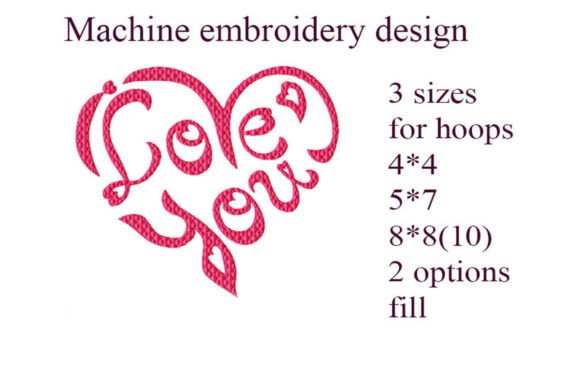 Valentine Embroidery Design Heart