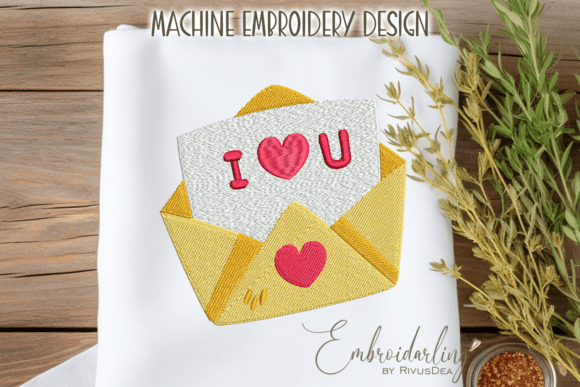 Valentine s Day Love Letter Embroidery